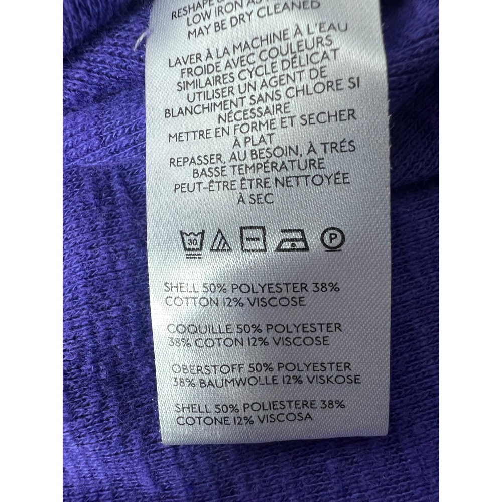 Pilcro Anthropologie Diana Ruffled Raglan Thermal Top Long Sleeve Purple XL Boho - Picture 12 of 12